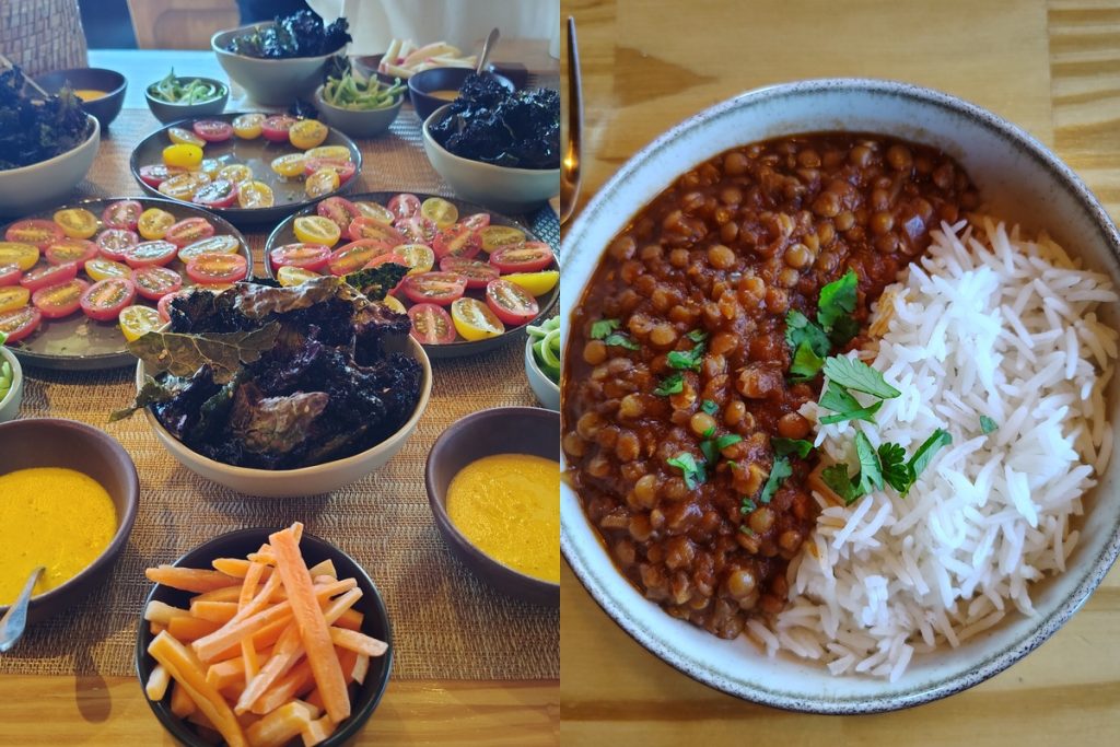 Platos de la Sidrería del Laberinto de El Hoyo
